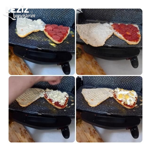 Yumurtalı Sucuklu Bol Malzemeli Tost