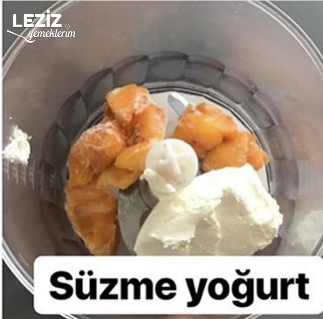 Şeftalili Yoğurtlu Diyet Dondurma (Aşamalı Anlatım)