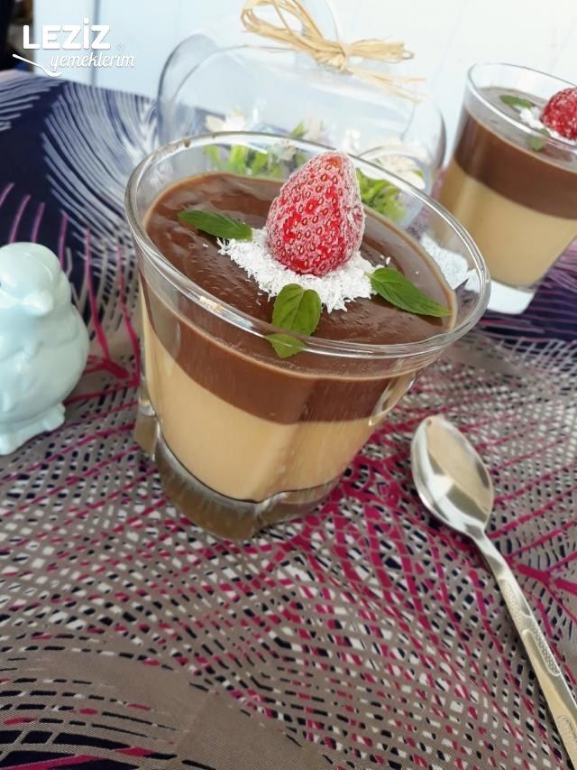 Karamelli Çikolatalı Puding (2 Lezzet Bir Arada)