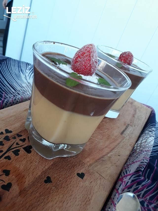 Karamelli Çikolatalı Puding (2 Lezzet Bir Arada)