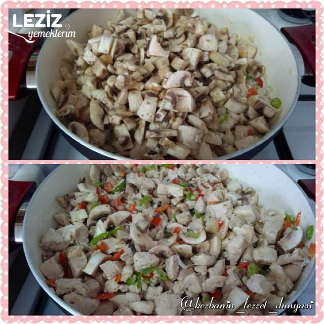 Güveçte Mantarlı Tavuk Sote