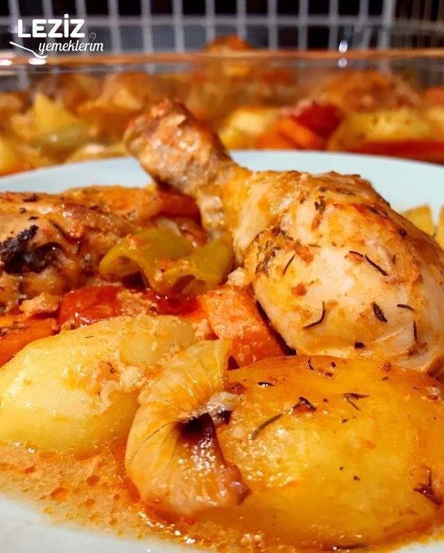 Fırın Poşetinde Harika Soslu Tavuk Baget Ve Patates