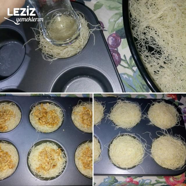 Muffin Kalıbında Kolay Porsiyon Kadayıf