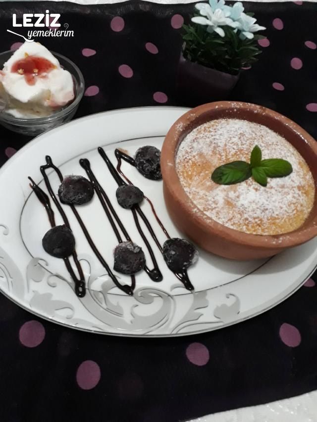 Karamel Soslu Beyaz Çikolatalı Sufle
