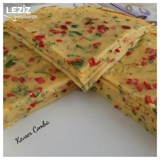 Sebzeli Peynirli Krep Tarifi