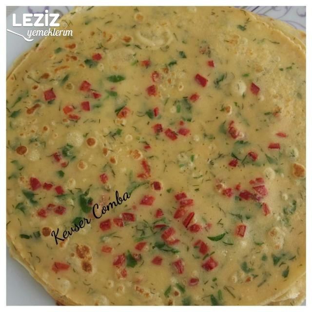 Sebzeli Peynirli Krep Tarifi