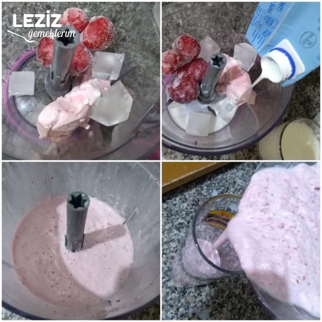 Çilekli Soğuk İçecek