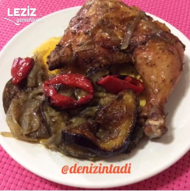 Güveçte Patlıcanlı Tavuk Budu