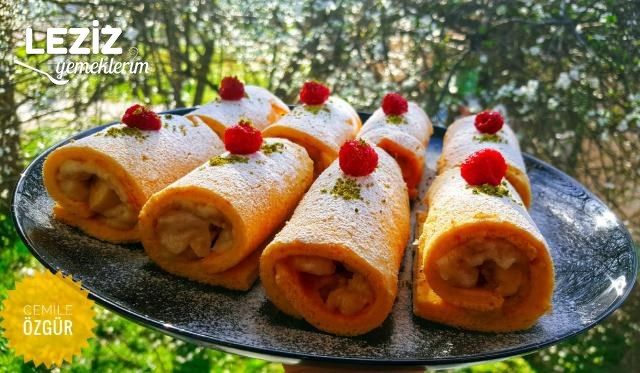 Evde Muzlu Rulo Pasta Yapımı Leziz Yemeklerim