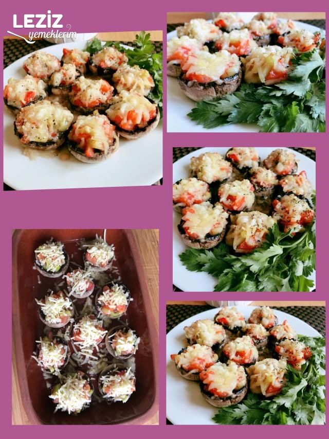 Fırında Kaşarlı Mantar