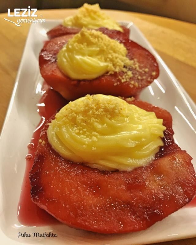 Muhallebili Ayva Tatlısı (Gıda Boyası Kullanmadan)