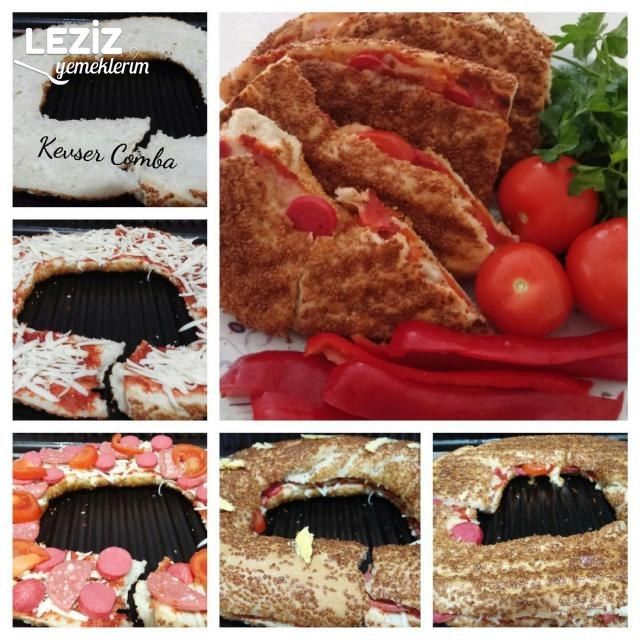 5 Dakikada Nefis Simit Pizza Tostu