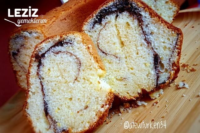 Bol Limonlu Ve Kakao Çizgili Kek (Pofuduk Kek)
