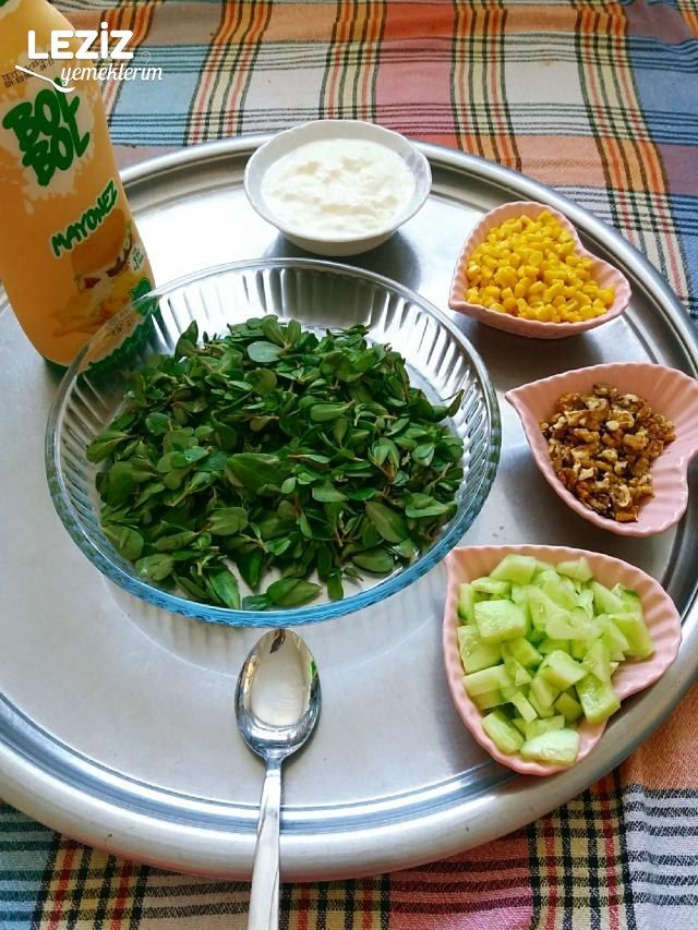 Yoğurtlu Semiz Otu Salatası Tarifi