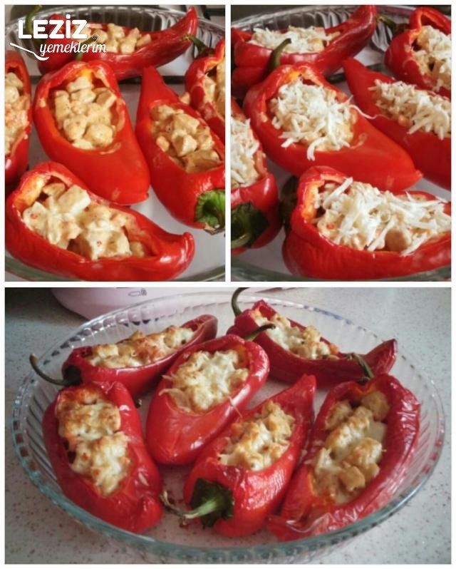 Kırmızı Biber Çanağında Kremalı Tavuk Tarifi