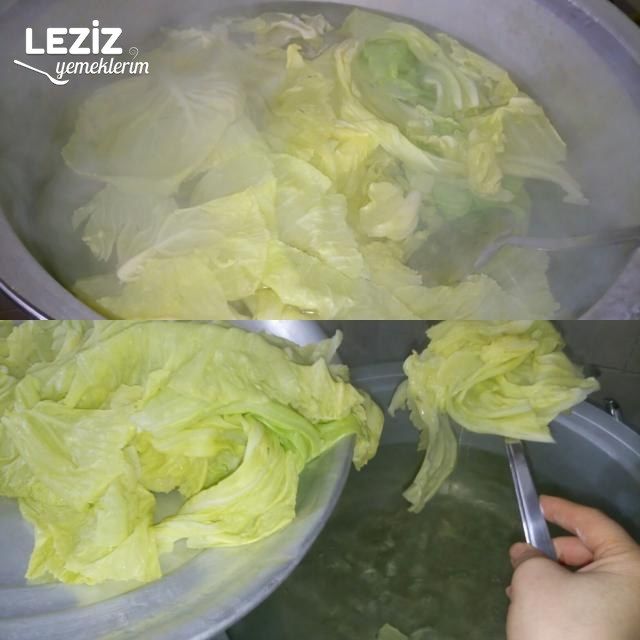 Kıymalı Lahana Sarması ( Lokum Gibi) Aşama Aşama