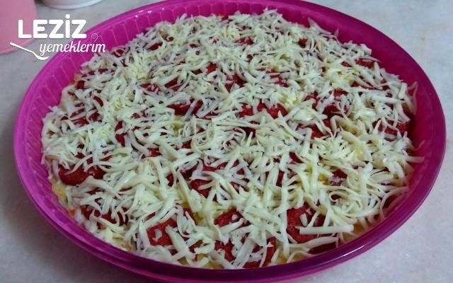 Fırında Kahvaltılık Sucuklu Patates