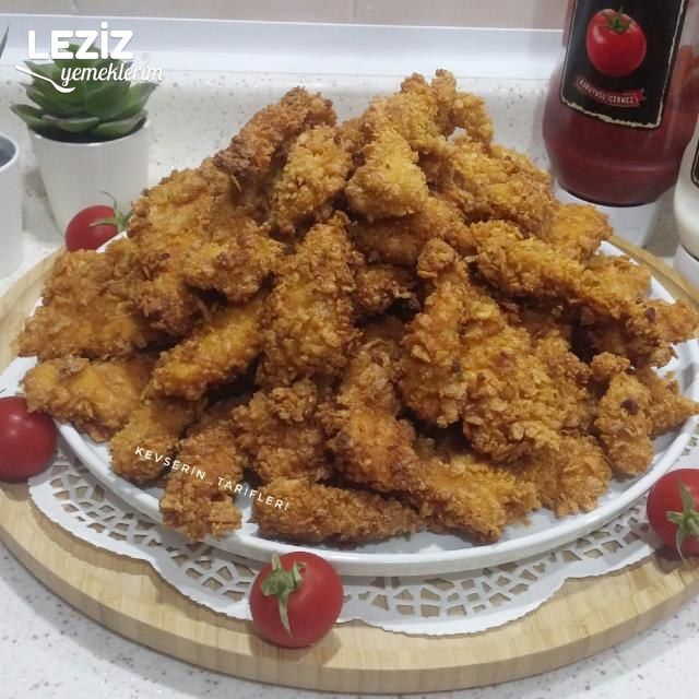Enfes Sosuyla Yedikçe Yediren Çıtır Çıtır Tavuk (Mısır Gevrekli)