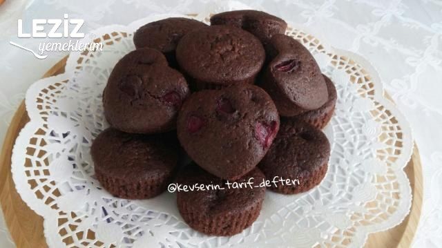 Vişneli Kakaolu Muffinler