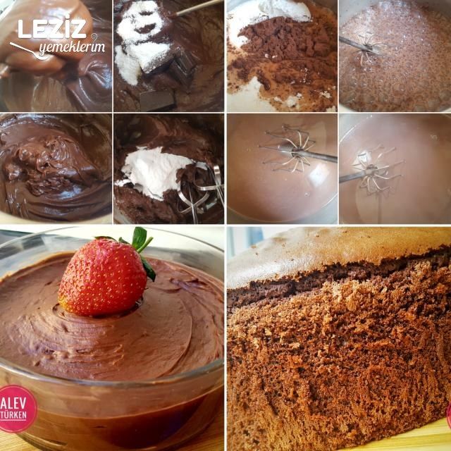 Şahane Duble Çikolatalı Pasta (Aşama Aşama)