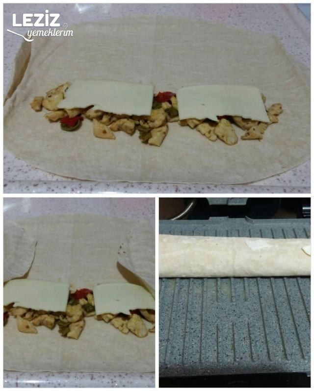 Enfes Ev Yapımı Tavuklu Dürüm