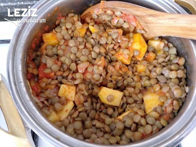 Patatesli Yeşil Mercimek Yemeği