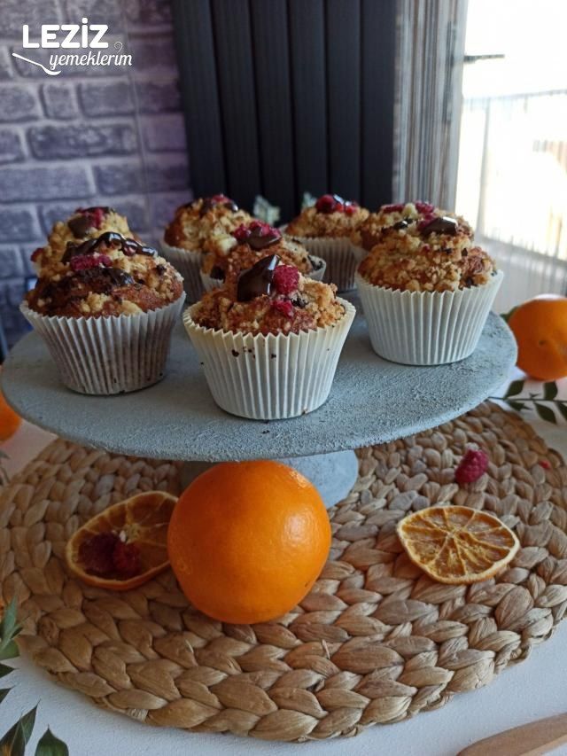 Frambuazlı Portakallı Cupcakeler