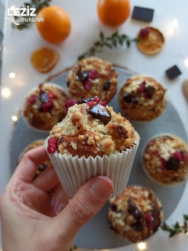 Frambuazlı Portakallı Cupcakeler