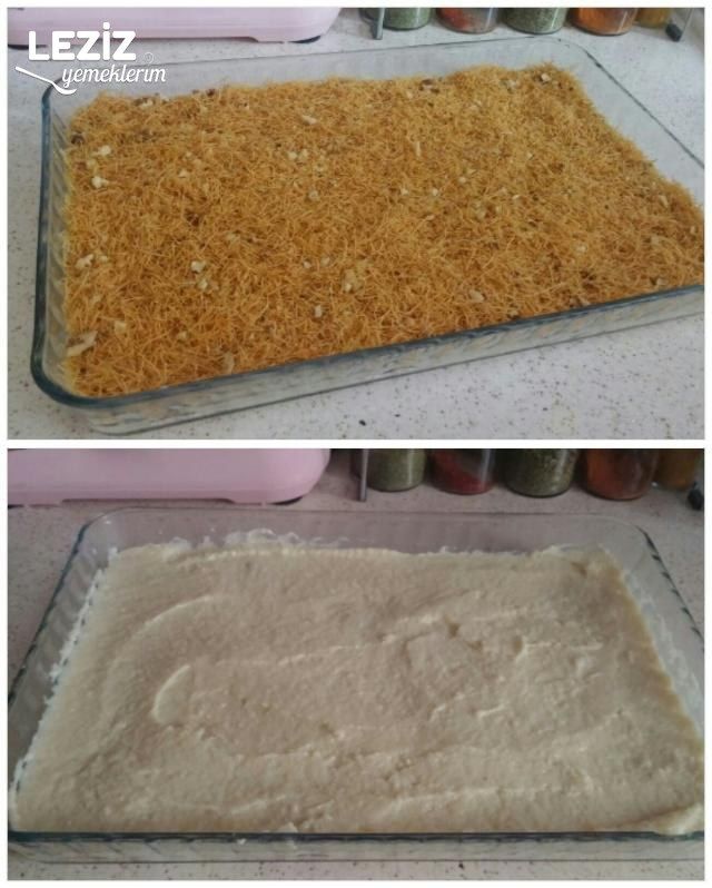 Çıtır Çıtır Kadayıflı İrmikli Muhteşem Tatlı Tarifi
