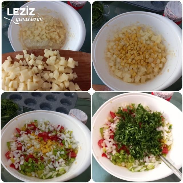 Muffin Kalıbında Patatesli Kek