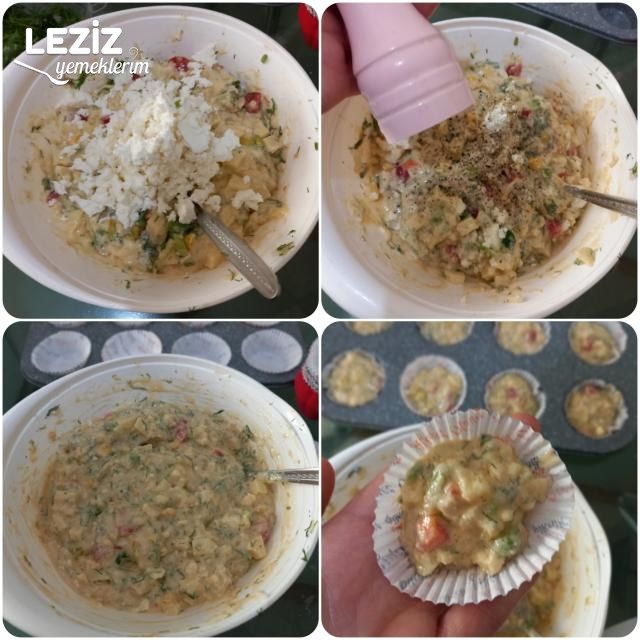 Muffin Kalıbında Patatesli Kek