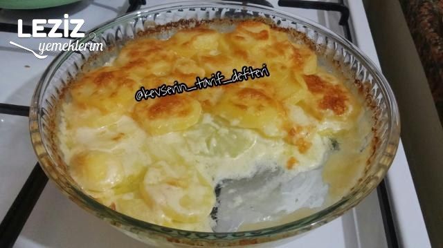 Fırında Kremalı Patates Dilimleri