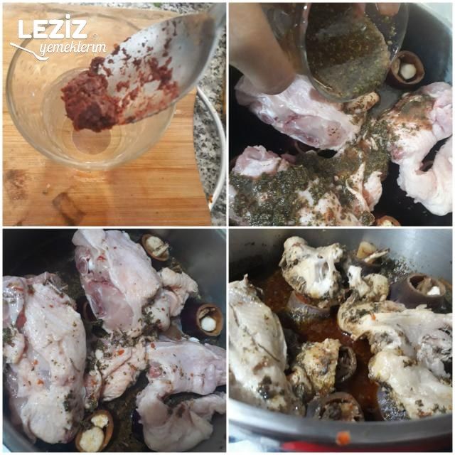 Tavukla Pişen Patlıcan Dolması