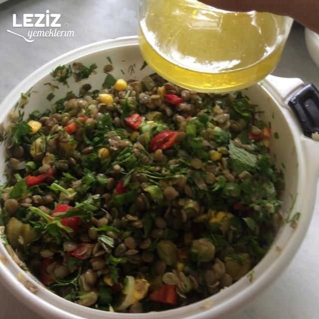 Yeşil Mercimek Salatası Yapımı