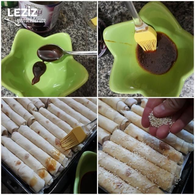 Simit Tadında Sosisli Sigara Böreği (Fırında)