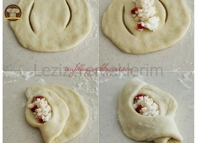 Peynirli Karnıyarık Poğaça Tarifi