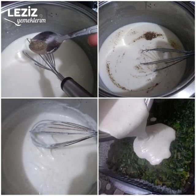Beşamel Soslu Ispanak Yemeği