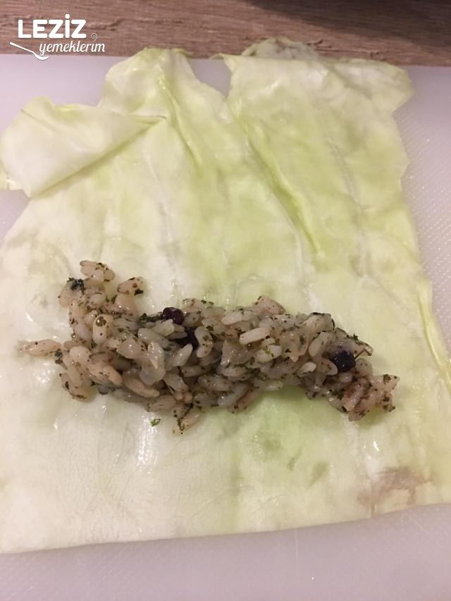 Zeytinyağlı Beyaz Lahana Dolması