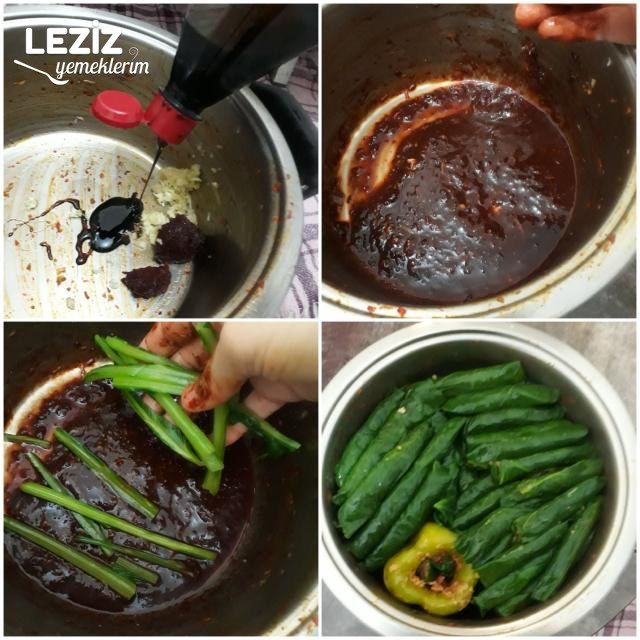 Harcı Pişen Bulgurlu Tavuklu Pazı Sarması