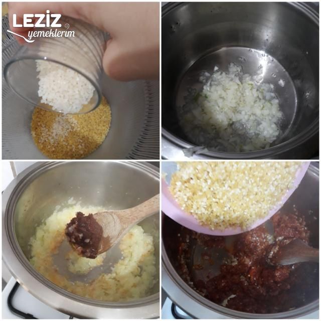 Harcı Pişen Bulgurlu Tavuklu Pazı Sarması