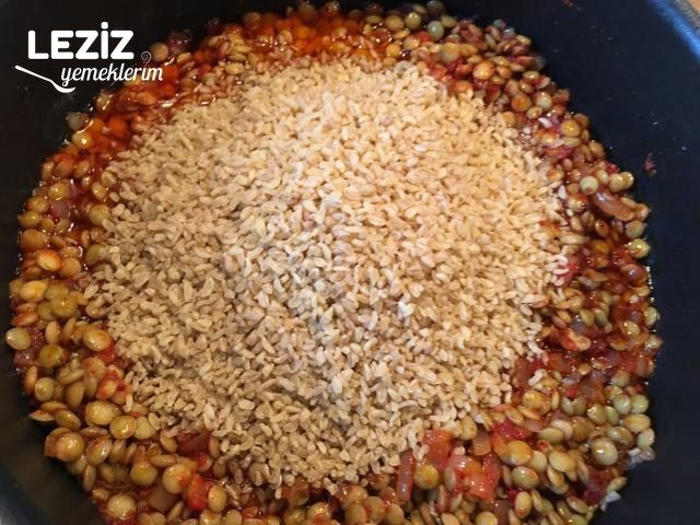 Yeşil Mercimekli Bulgur Pilavı Yapılışı