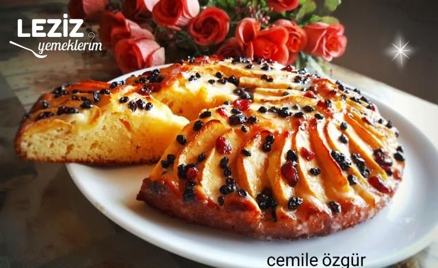 masmavi mutfak elmalı kek