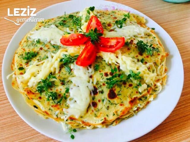 Sebzeli Peynirli Krep Pasta