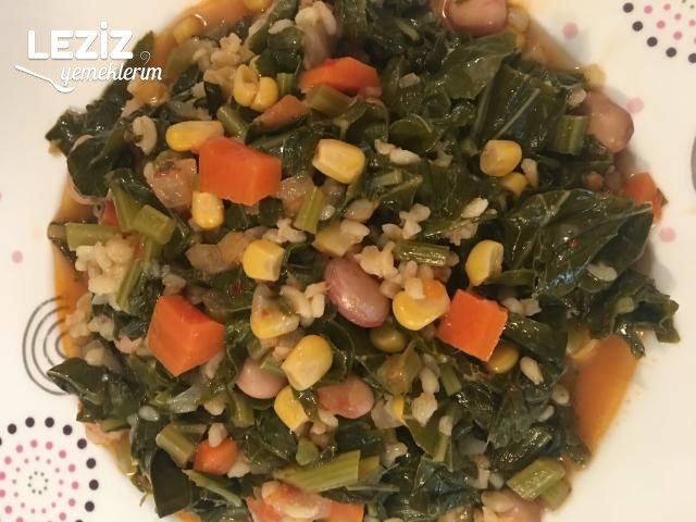 Mısırlı Barbunyalı Karalahana Yemeği