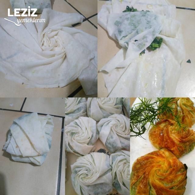 Tahin Ve Ispanaklı Gül Börek