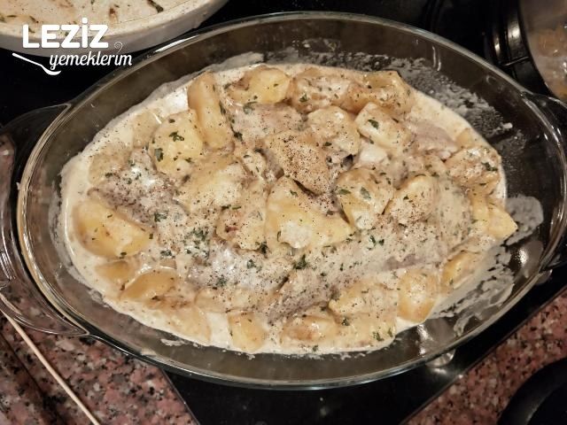 Fırında Kremalı Mezgit Balığı