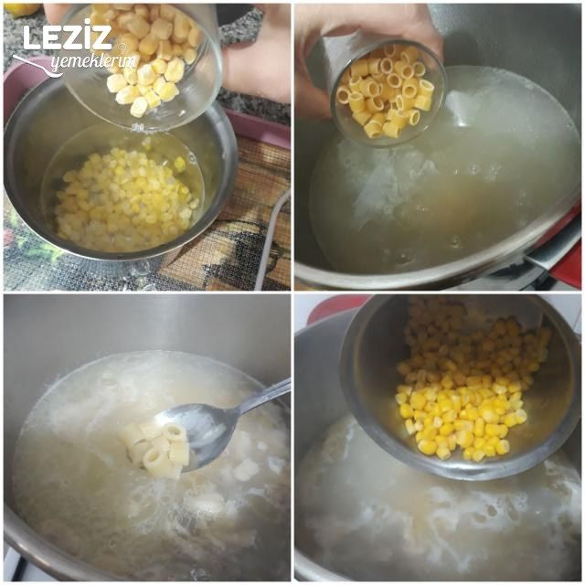 Ekşi Soslu Mısırlı Makarna Çorbası