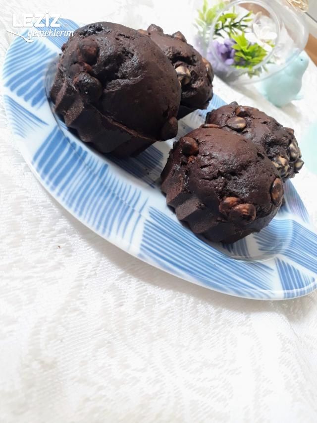 Kakaolu Çikolatalı Muffin Kek