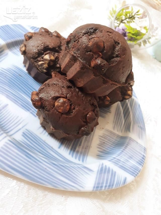 Kakaolu Çikolatalı Muffin Kek