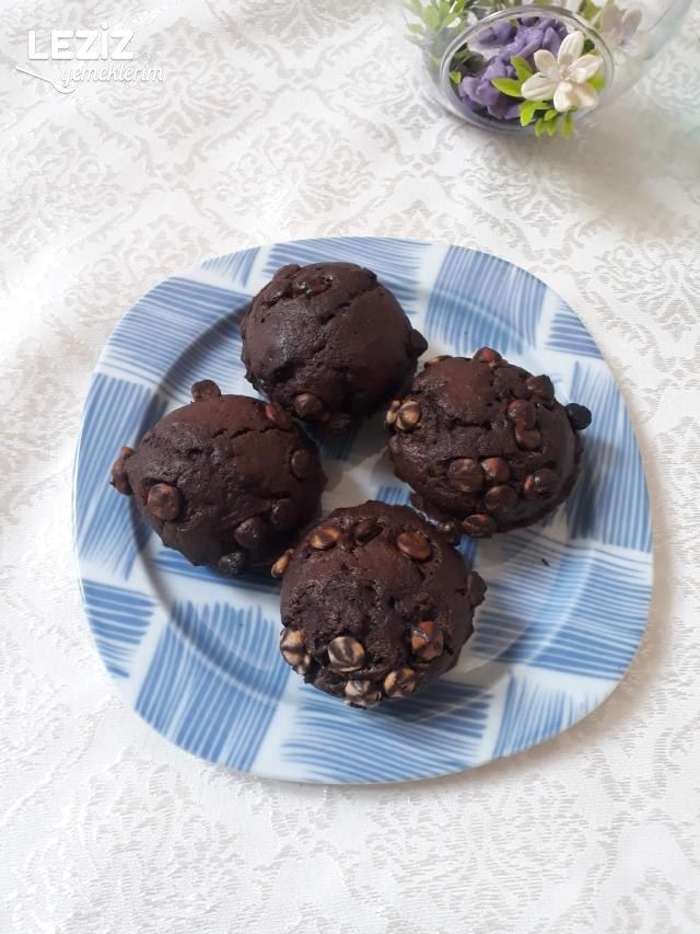 Kakaolu Çikolatalı Muffin Kek Leziz Yemeklerim